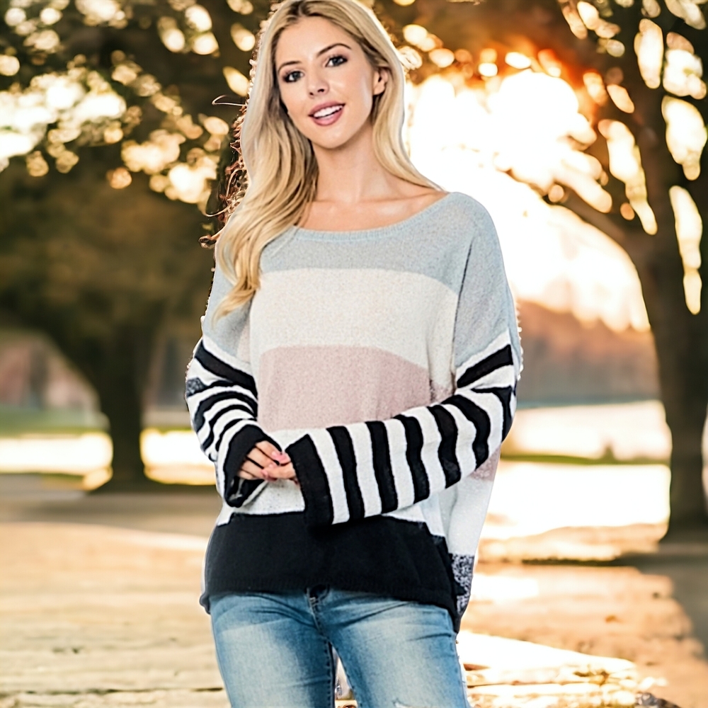 33826 Striped Sweater